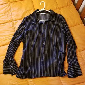 Black Striped Womens Blouse - XXL - Apt 9